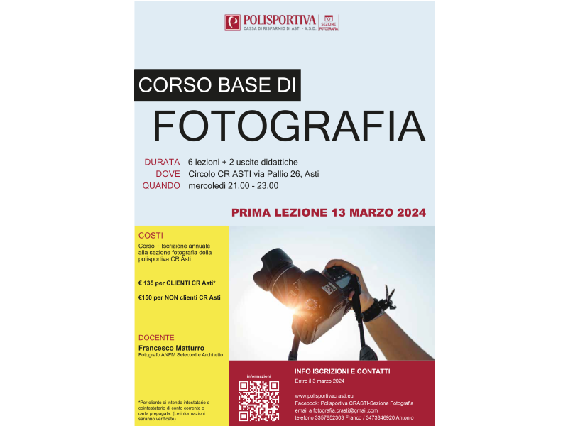 CORSO BASE DI FOTOGRAFIA 